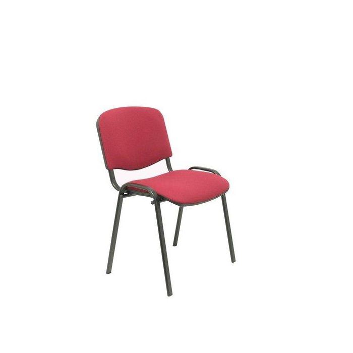 Silla Piqueras Y Crespo Alcaraz Confidente Ergonomica Apilable Estructura Negra Asiento Y Respaldo Tapizados Bali Granate Pack De 4