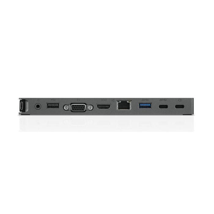 Lenovo Mini Dock USB-C, HDMI/VGA, RJ-45, 2x USB-A, Carga, Compatible ThinkPad, Extensor de Pantalla 4K y Red 2