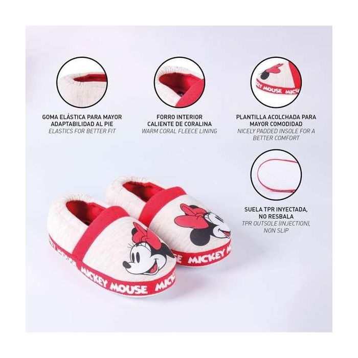 Zapatillas de Estar por Casa Minnie Mouse Gris claro 34-35 3