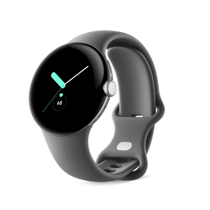 Google Pixel Watch 41mm polished silver stainless steel con correa charcoal active band 14 Google Pixel Watch 41mm polished silver stainless steel con correa charcoal active band 14
