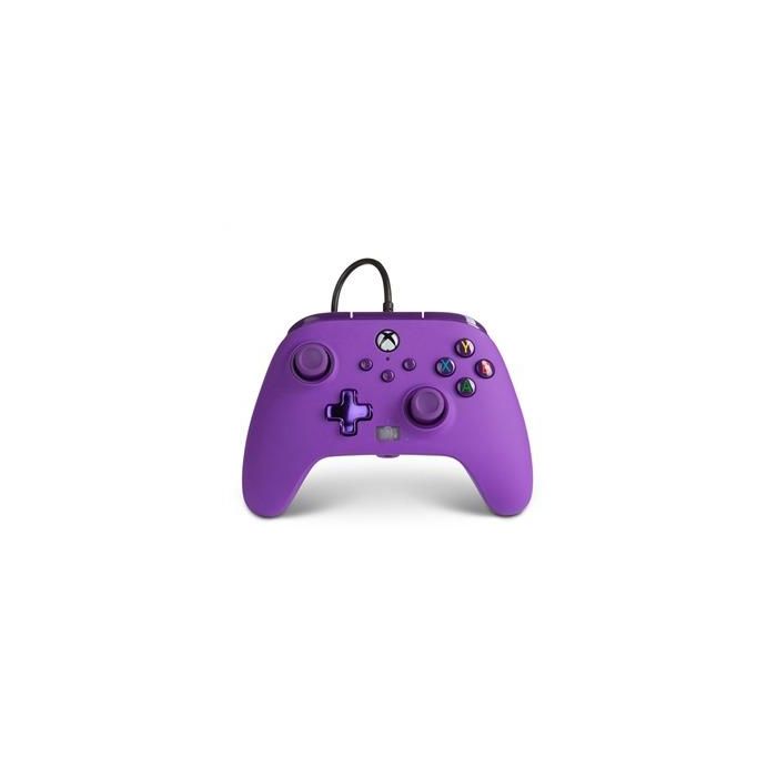 Power A 1521747-02 Mando con Cable Mejorado para Xbox Series X/S, Xbox One, Windows 10/11 - Morado Royal
