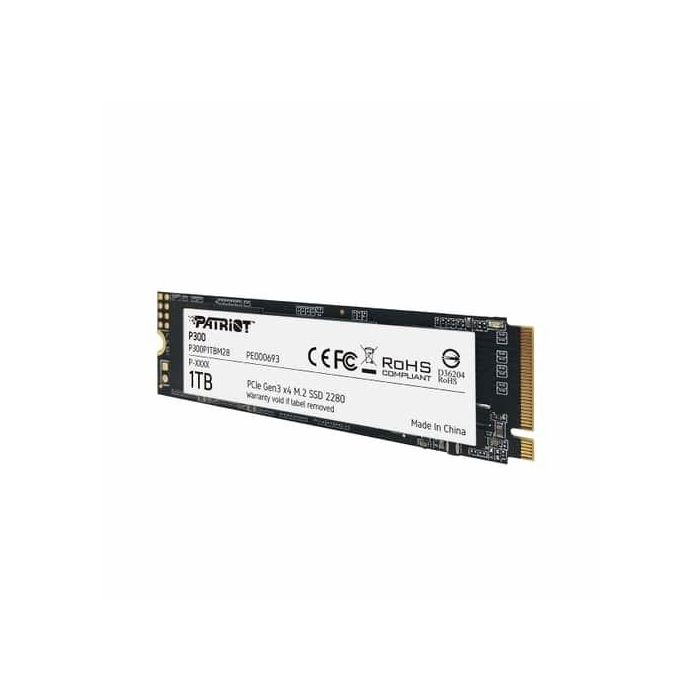 Patriot P300 SSD M.2 1 TB NVMe 1.3 PCIe 3.0 x4 para PC/portátil - Hasta 2.1 MB/s lectura 1 Patriot P300 SSD M.2 1 TB NVMe 1.3 PCIe 3.0 x4 para PC/portátil - Hasta 2.1 MB/s lectura 1