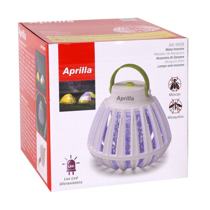 Aprilla Mata Insectos Luz LED Ultravioleta - 12 x 12 x 12 cm (8 Unidades) 2