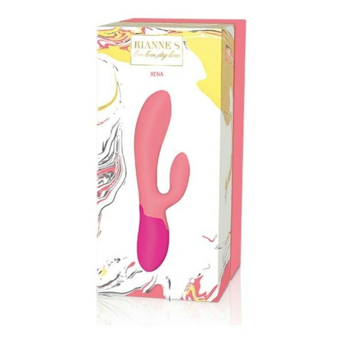 Vibrador Doble Estimulación Rianne S Essentials Xena Rabbit Coral Rosa 4