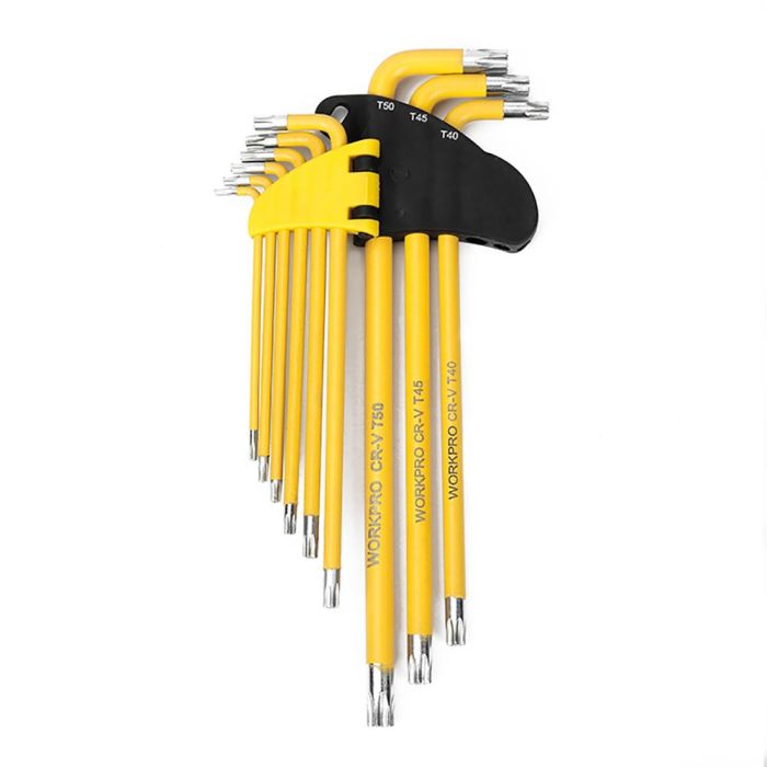 Llaves torx largas, juego de 9 piezas, de seguridad. workpro 1