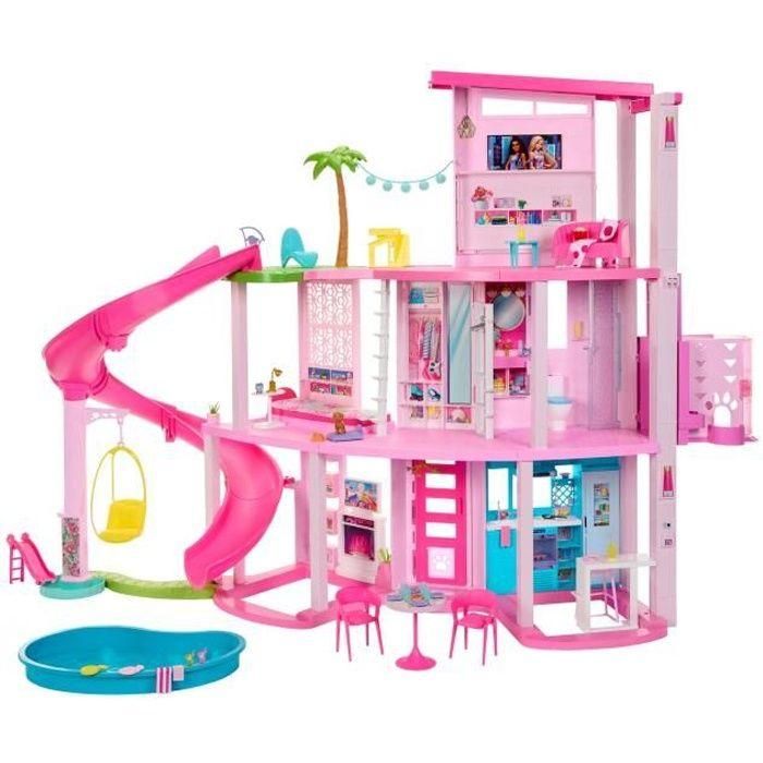 Barbie HMX10 Casa de Muñecas Dreamhouse con Tobogán Espiral de 3 Niveles, 10 Habitaciones y 75+ Accesorios para Niños +3 Años 0 Barbie HMX10 Casa de Muñecas Dreamhouse con Tobogán Espiral de 3 Niveles, 10 Habitaciones y 75+ Accesorios para Niños +3 Años 0
