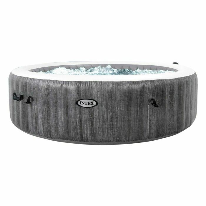 Intex Purespa Jacuzzi Hinchable Burbujas Greywood Deluxe PVC 4 Personas 795 Litros Redondo Ø196x71cm