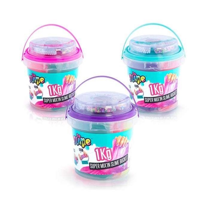 Cubo super slime 1kg con bolitas de colores para mezclar13,20x13,20x12,50 cm - modelos surtidos 1 Cubo super slime 1kg con bolitas de colores para mezclar13,20x13,20x12,50 cm - modelos surtidos 1