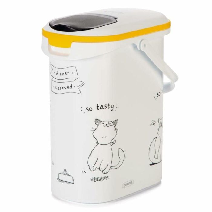 Curver Contenedor de Alimentos Le Diner se sirve para Gatos 4 kg 10 L Blanco y Negro, Sello Hermético y Doble Apertura 0 Curver Contenedor de Alimentos Le Diner se sirve para Gatos 4 kg 10 L Blanco y Negro, Sello Hermético y Doble Apertura 0