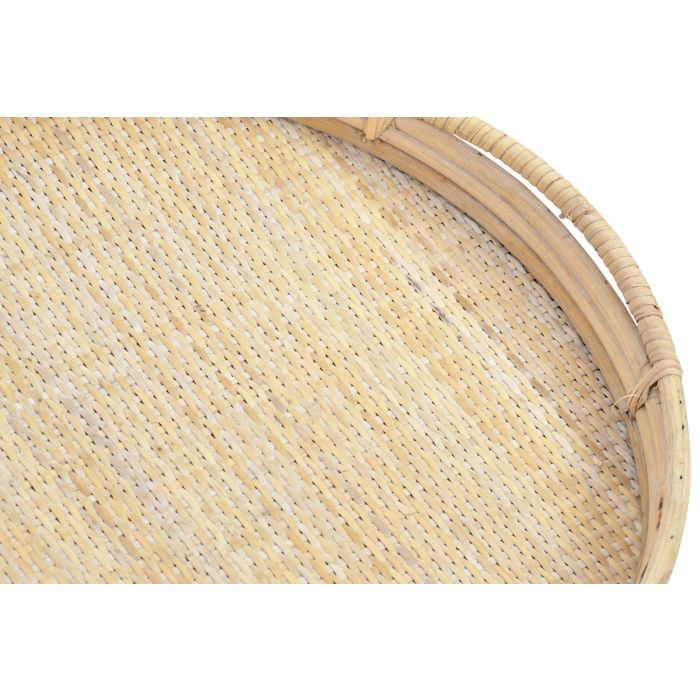 DKD Home Decor Bandeja Balines Ratán Natural 46 x 5.5 x 50.5 cm Set de 2 Unidades 2