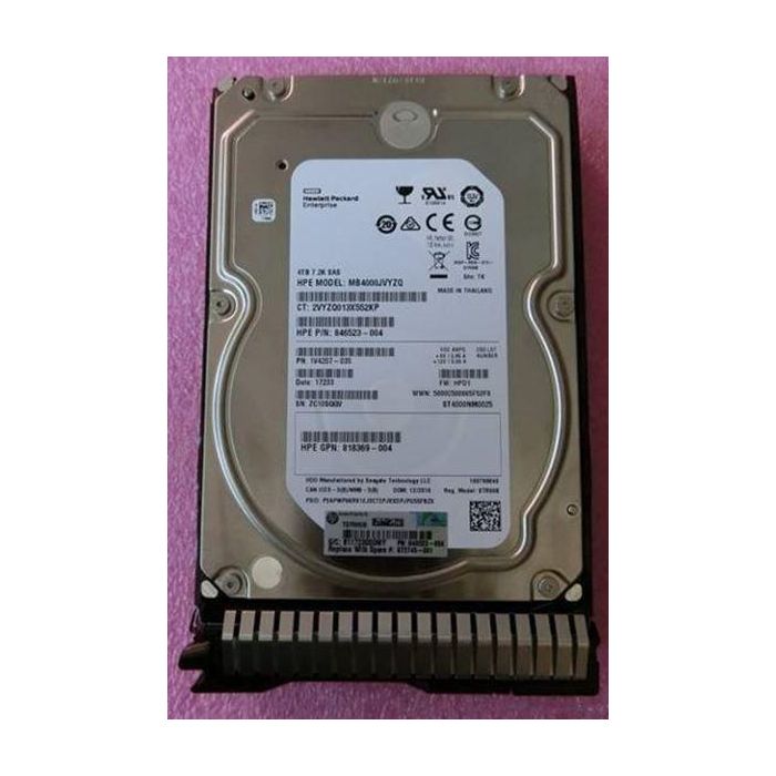 Hewlett Packard Enterprise 4TB, 3.5", 12G SAS, 7.2K rpm, LFF, SC 1