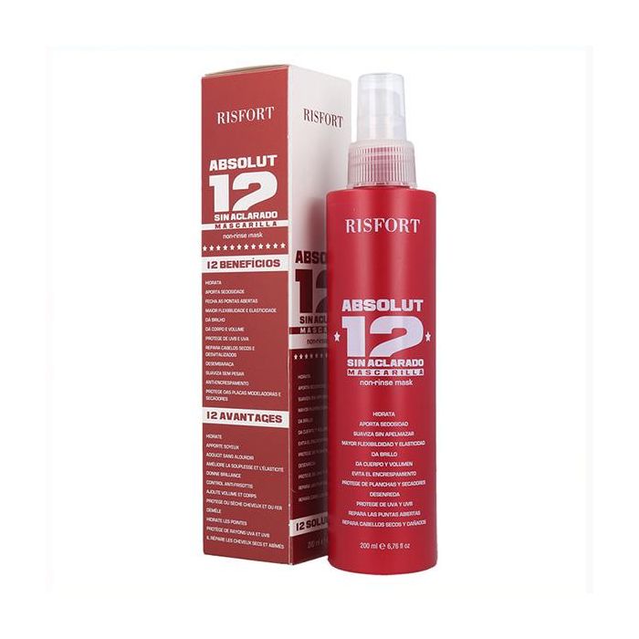 Risfort Absolut 12 Mascarilla Capilar 200 ml - Reparación Instantánea 12 Efectos Sin Aclarado