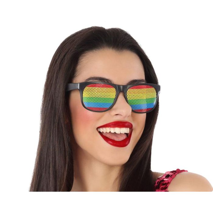 Gafas Rejilla Multicolor Arcoiris Orgullo - Complemento para Festivales y Celebraciones 0 Gafas Rejilla Multicolor Arcoiris Orgullo - Complemento para Festivales y Celebraciones 0