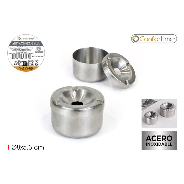 Cenicero de agua en acero Quality 8x5.3 cm - Inde (24 Unidades) Cenicero de agua en acero Quality 8x5.3 cm - Inde (24 Unidades)