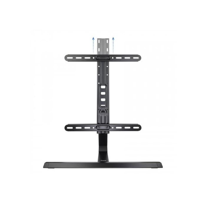 TooQ DB3265F-B Soporte de Mesa para TV de 165,1 cm (65") Negro, Soporte de Aluminio Ajustable en Altura Compatible con VESA 200x200 a 400x400, Peso Máximo 40 kg 4