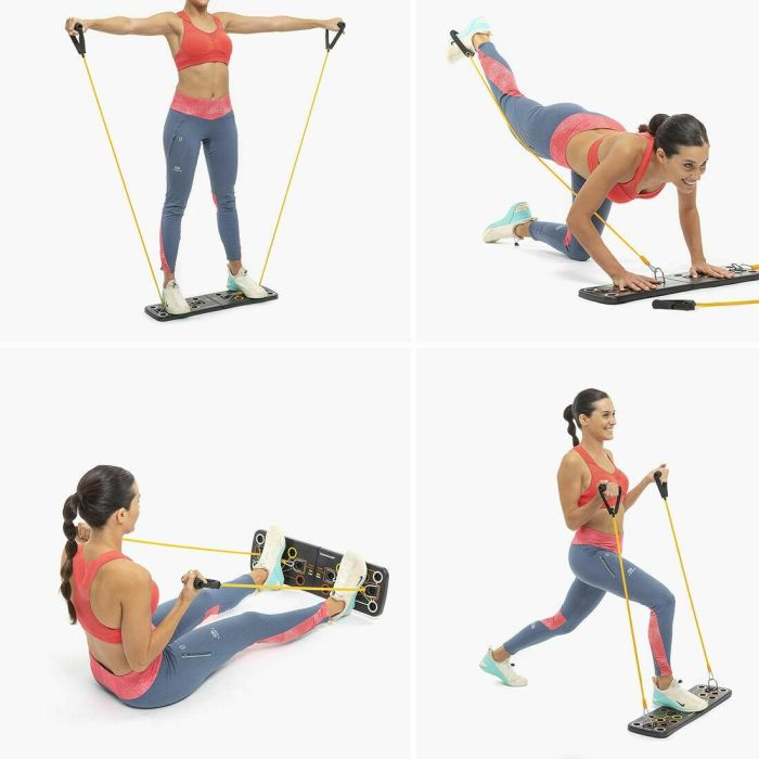 Pack Tabla de Flexiones Push-Up y Set de Bandas de Resistencia con Accesorios y Guía de Ejercicios InnovaGoods 34 Pack Tabla de Flexiones Push-Up y Set de Bandas de Resistencia con Accesorios y Guía de Ejercicios InnovaGoods 34