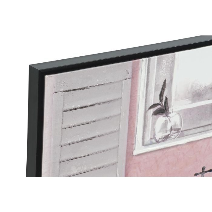 DKD Home Decor Cuadro Tradicional Azul Rosa Lienzo Ps Pintado a Mano 60 x 60 cm (8 Unidades) 1