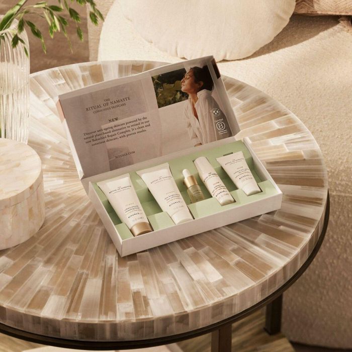 Rituals The Ritual of Namaste Trial Set - Exfoliante facial, sérum, espuma limpiadora y crema de día - 5 piezas - Cuidado facial natural 5