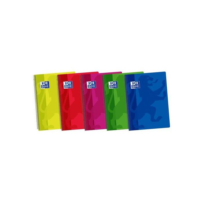 Bloc Oxford School Classic Tapa Pp 4º 80H Cuadric.4X4 90G Surtido (5 Col.) (Set de 5)