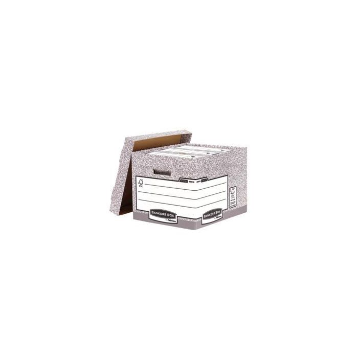 Fellowes Contenedor De Archivos Gris Con Tapa