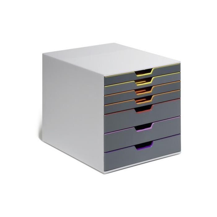 Durable Módulo 7 Cajones Varicolor, Plástico ABS, Gris/Multicolor, 760758 5 Durable Módulo 7 Cajones Varicolor, Plástico ABS, Gris/Multicolor, 760758 5