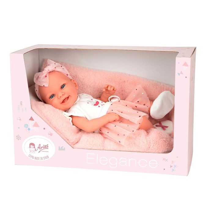 Muñecas Arias Muñeca de Juguete Colección Elegance Zoe, Bailarina Rosa de 42 cm, Cuerpo de Vinyl, para Niñas, con Cojín 1 Muñecas Arias Muñeca de Juguete Colección Elegance Zoe, Bailarina Rosa de 42 cm, Cuerpo de Vinyl, para Niñas, con Cojín 1