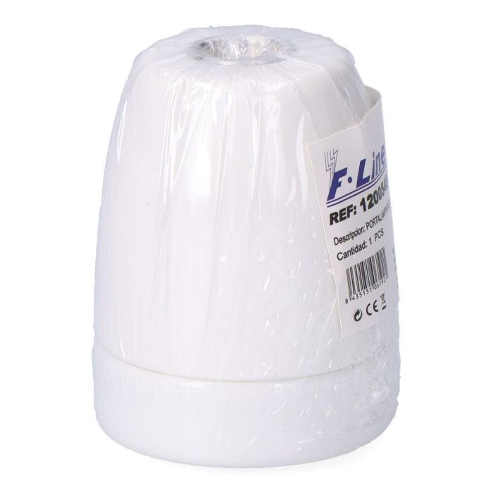 Portalámparas cerámico vintage e27, 100 W 250 v, blanco, ø47 x 59 mm (retractilado) 1 Portalámparas cerámico vintage e27, 100 W 250 v, blanco, ø47 x 59 mm (retractilado) 1