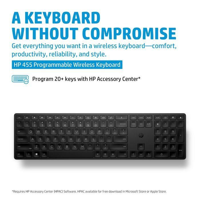 HP Teclado Inalámbrico Programable 455 para Países de la UE 11