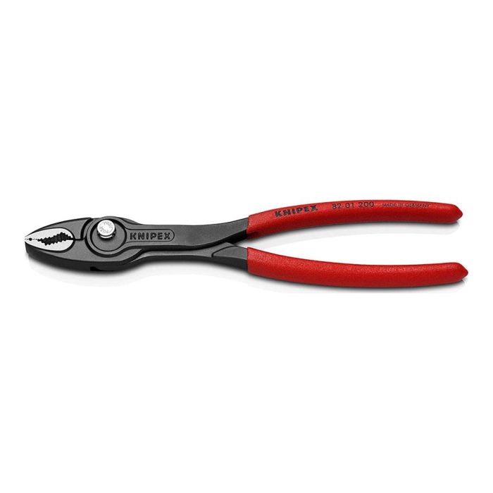 Knipex Alicate de agarre twingrip frontal ajustable 200 mm, 8201200, agarre frontal y lateral, 5 posiciones de ajuste Knipex Alicate de agarre twingrip frontal ajustable 200 mm, 8201200, agarre frontal y lateral, 5 posiciones de ajuste
