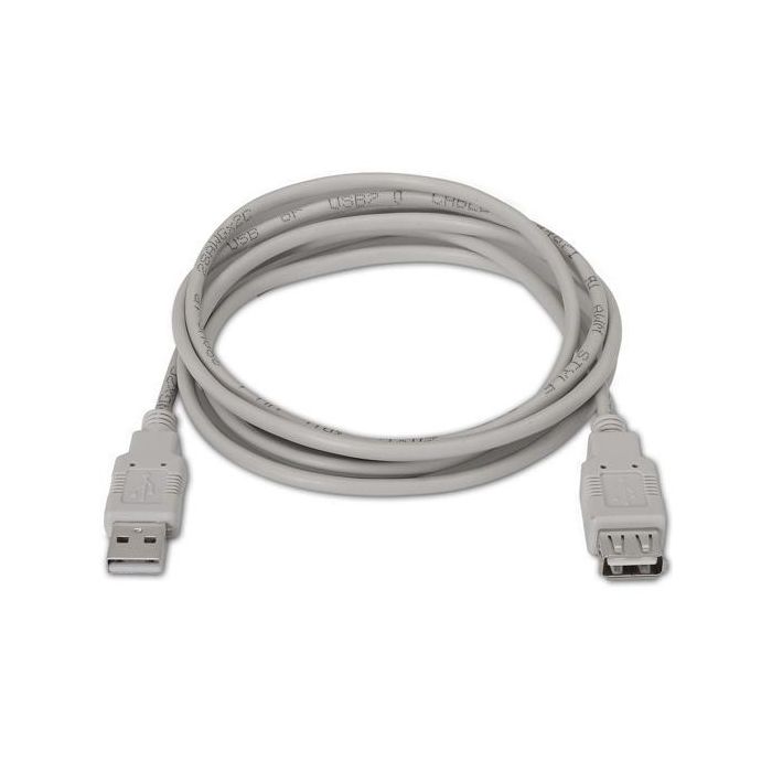 Aisens Cable USB 2.0 Tipo A-M - A-H Beige 1.0M