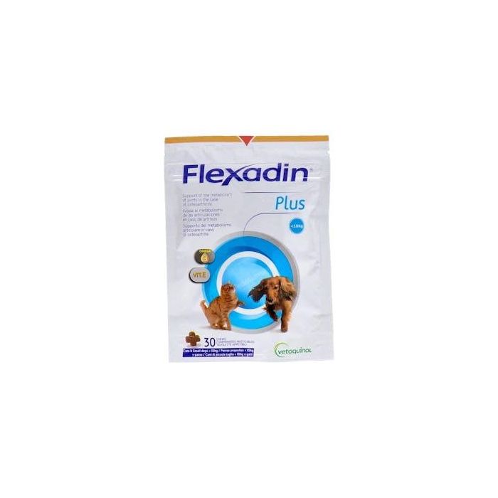 Vetoquinol Flexadin Plus 30 Comprimidos para Perros Pequeños y Gatos - Apoyo Articular