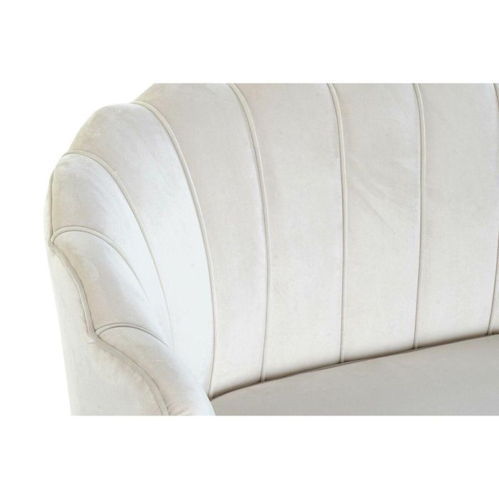DKD Home Decor Sofá Glam de Salón Colección Layn blue - Diseño Moderno en Crema, Poliéster y Metal - Medidas 130 x 77 x 83 cm 2 DKD Home Decor Sofá Glam de Salón Colección Layn blue - Diseño Moderno en Crema, Poliéster y Metal - Medidas 130 x 77 x 83 cm 2