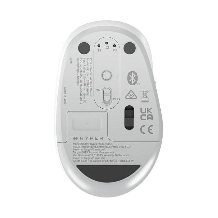 Targus Ratón Inalámbrico Hyperspace Blanco Bluetooth 5.0 Protección Antimicrobiana