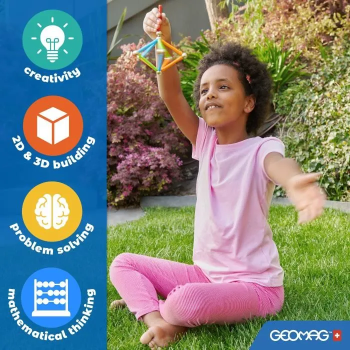 Geomag Purpurina Ecofriendly 22 uds Construcciones 2D o 3D con Efectos de Brillo, Plástico Reciclado 5