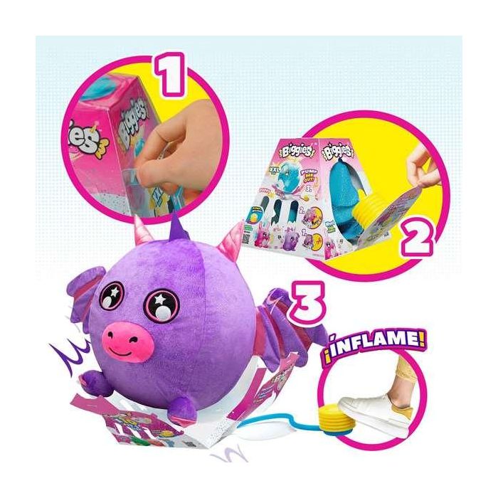 Color Baby Peluche Biggies Inflable Gigante Crece x10 51.5cm Modelos Surtidos Suave Tierno Incluye Bomba Juguete Niños 3+ Años 6
