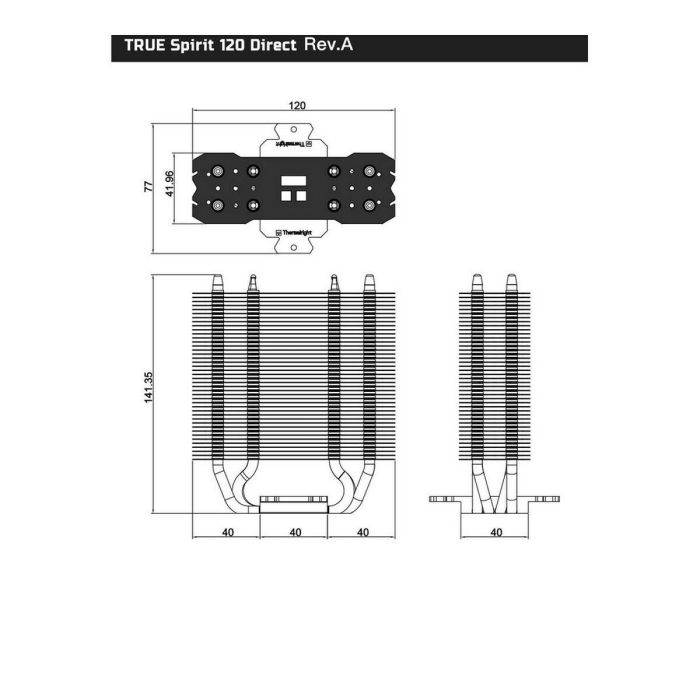 Ventilador THERMALRIGHT para procesador True Spirit 120 Direct Rev. A - 12 cm 4