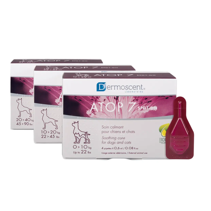 Nextmune Dermoscent Atop7 Spot On Perros Gatos 0-10 kg Calmante Piel Atópica Hidrata Repara Protege
