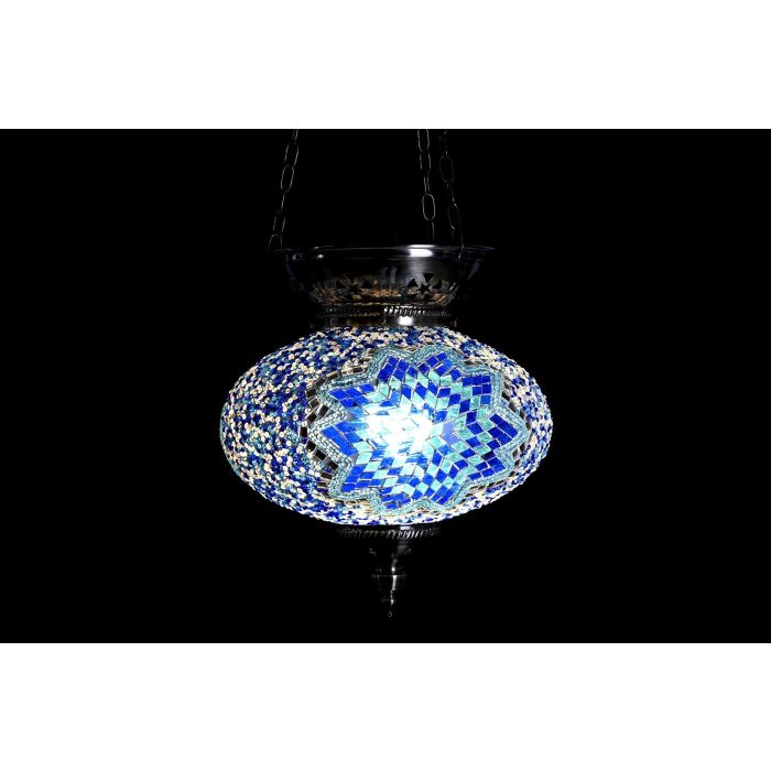 DKD Home Decor Lámpara Techo Arabe Ankara Multicolor 25 x 25 x 40 cm (2 Unidades) Metal Cristal Mosaico E27 1 DKD Home Decor Lámpara Techo Arabe Ankara Multicolor 25 x 25 x 40 cm (2 Unidades) Metal Cristal Mosaico E27 1