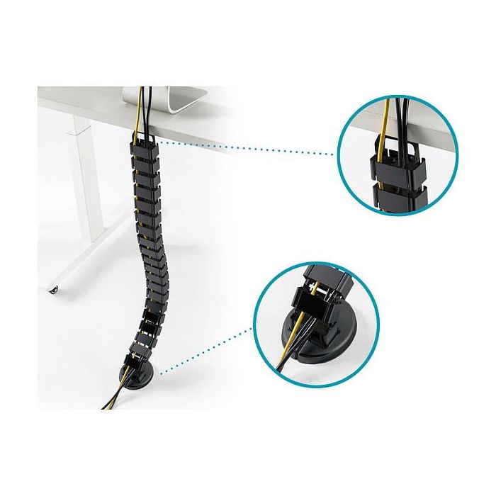 Digitus DA-90505 Bandeja Portacables Curva ABS y Metal Negra 130 m 10 Digitus DA-90505 Bandeja Portacables Curva ABS y Metal Negra 130 m 10