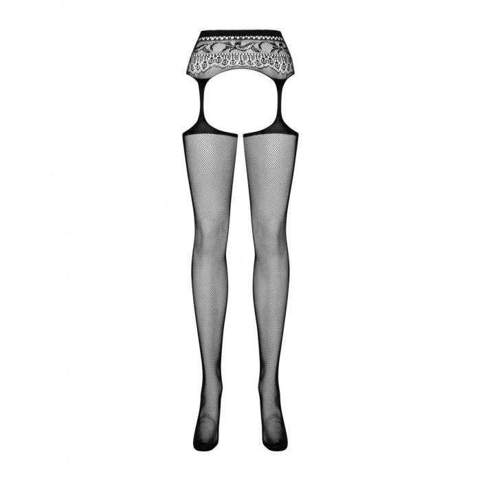 Medias con Liguero Obsessive S307 Negro XL/XXL 2 Medias con Liguero Obsessive S307 Negro XL/XXL 2