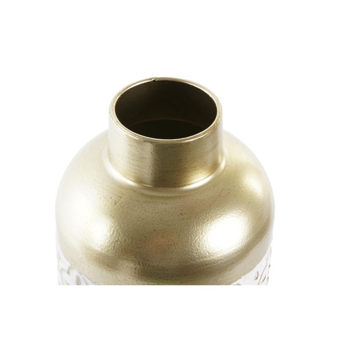 DKD Home Decor Jarron Arabe Dorado Blanco Metal 16 x 34 x 16 cm (4 Unidades) 2