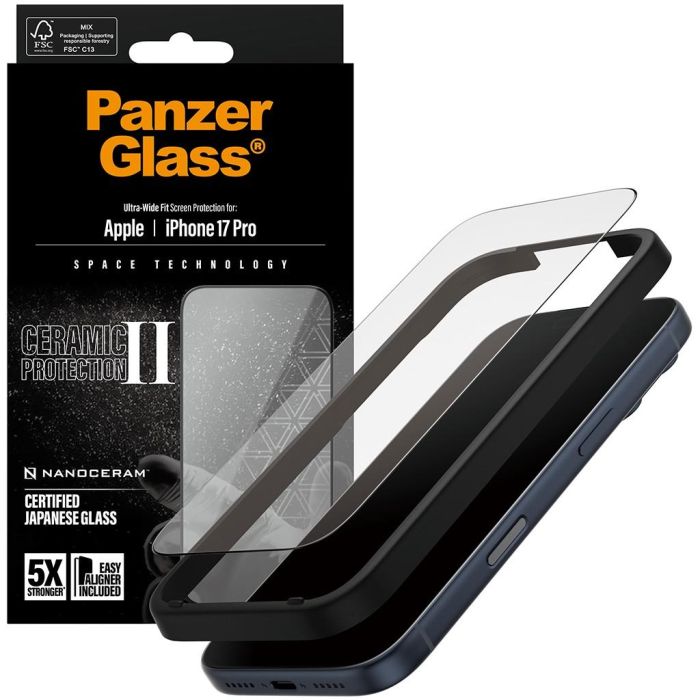 PanzerGlass Ceramic II Schutzglas iPhone 17 Pro UWF 4