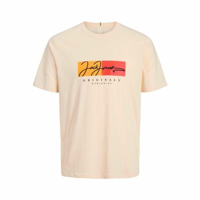 Camiseta de Manga Corta Infantil Jack & Jones Jorfrederiksberg Beige 0 Camiseta de Manga Corta Infantil Jack & Jones Jorfrederiksberg Beige 0