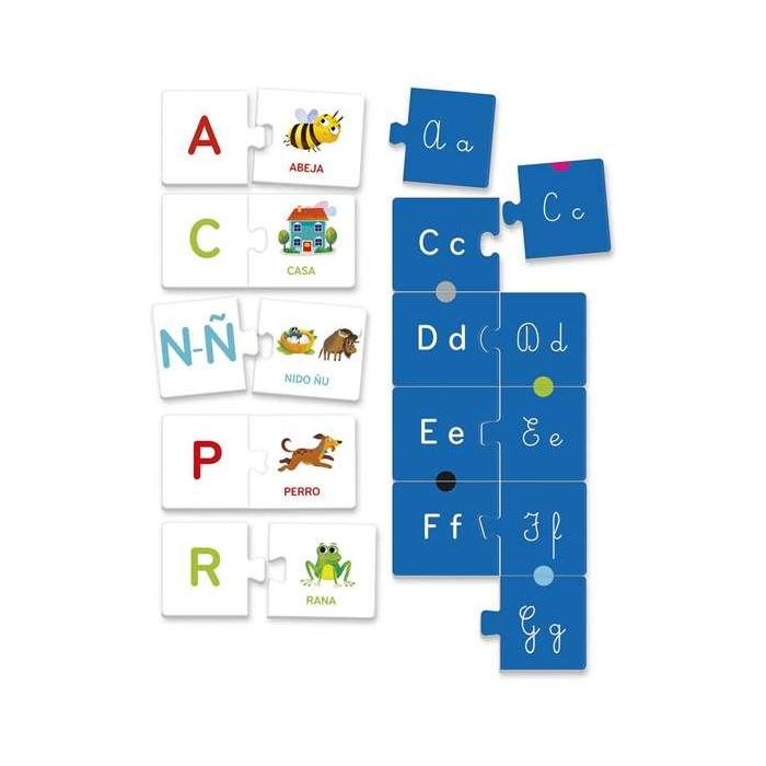 Juego primer alfabeto. 26 minipuzles encajables para conocer letras y palabras. 2 Juego primer alfabeto. 26 minipuzles encajables para conocer letras y palabras. 2