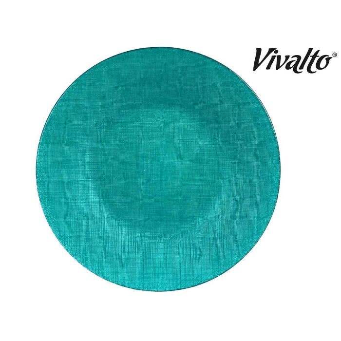 Plato Vidrio 27Cm Turquesa Vivalto (12 Unidades) 1 Plato Vidrio 27Cm Turquesa Vivalto (12 Unidades) 1
