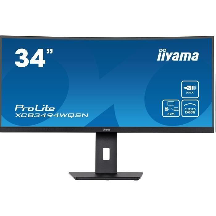 iiyama ProLite XCB3494WQSN-B5 LED display 86,4 cm (34") 3440 x 1440 Pixeles UltraWide Quad HD Negro 1