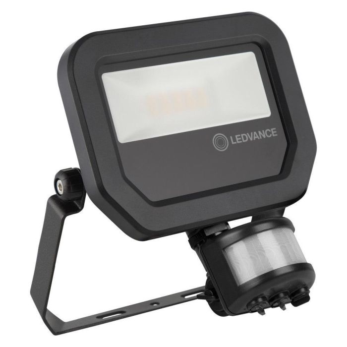 Ledvance LVE-4058075460836 Foco Proyector LED 10W 1100Lm 3000K Blanco Cálido con Sensor de Movimiento y Luz Diurna IP65 100x100º