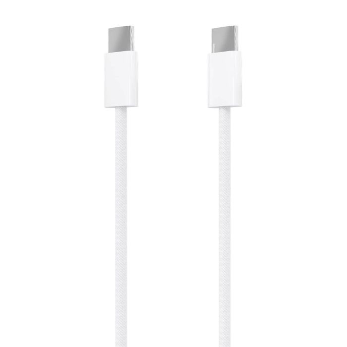 AISENS - CABLE USB 2.0 3A 60W APPLE, TIPO USB-C/M-USB-C/M, BLANCO, 2.0M