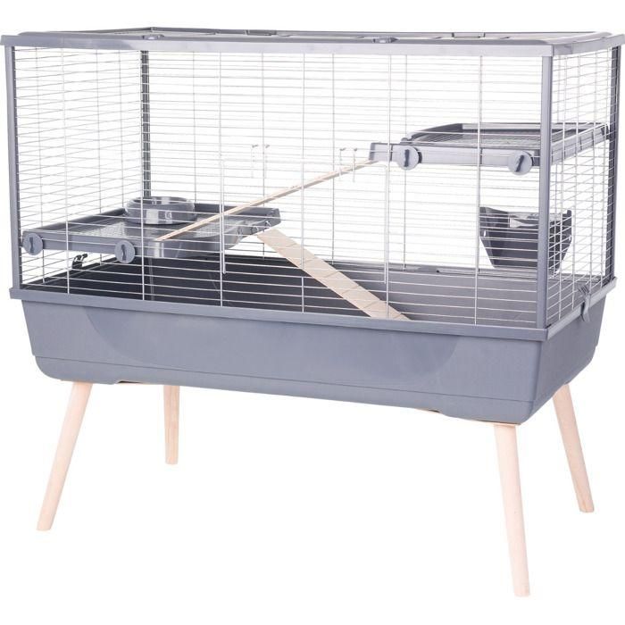 Zolux ZOL1694213650117 Jaula elevada Néolife para roedores y conejos, 2 niveles, 99x54x92 cm, Gris Zolux ZOL1694213650117 Jaula elevada Néolife para roedores y conejos, 2 niveles, 99x54x92 cm, Gris