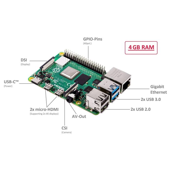 Raspberry Pi 4 Modelo B 4GB RAM WiFi Bluetooth Gigabit Ethernet Dual Monitor 8 Raspberry Pi 4 Modelo B 4GB RAM WiFi Bluetooth Gigabit Ethernet Dual Monitor 8